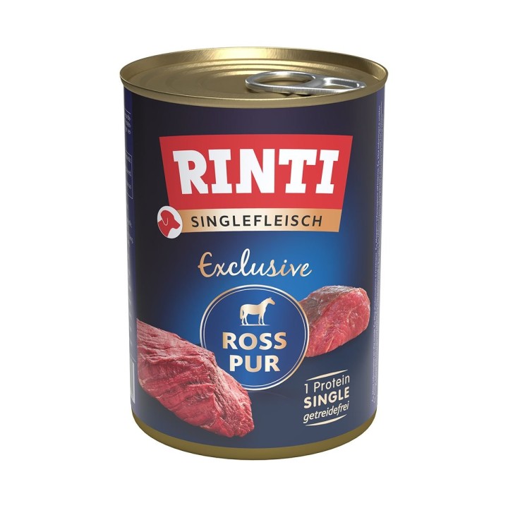 Rinti Singlefleisch Exclusive Ross pur 12x400g