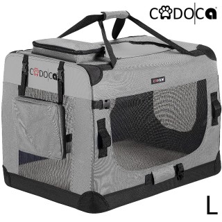 Hundetransportbox Grau L 70x52x52cm
