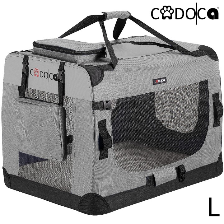 Hundetransportbox Grau L 70x52x52cm