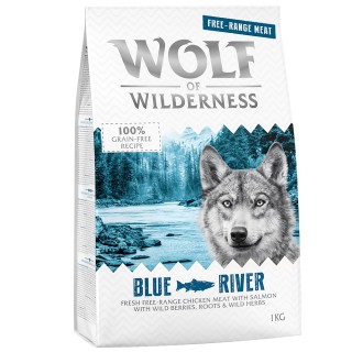 Wolf of Wilderness Adult "Blue River" - Freilandhuhn & Lachs - 1 kg