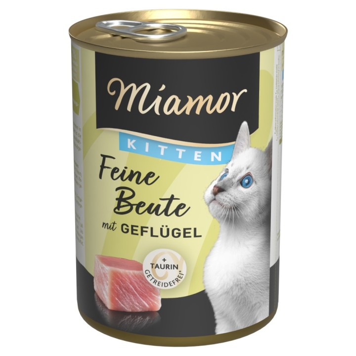 Sparpaket Miamor Feine Beute Kitten 12 x 400 g - Geflügel