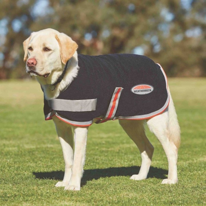 Weatherbeeta Comfitec Therapy-Tec Fleece Hundemantel - black/silver/red