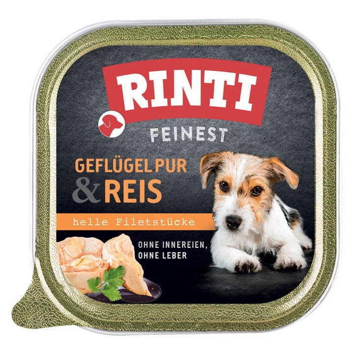 RINTI Feinest Schälchen 11 x 150 g - Geflügel pur & Reis