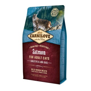 Carnilove Cat Adult - Salmon / Sensitive & Long Hair 2kg