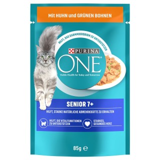 PURINA ONE Senior 7+ - Huhn & grüne Bohnen (26 x 85 g)