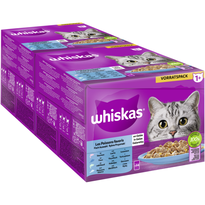 Portionsbeutel Multipack Vorratspack 1+ Fisch Auswahl in Gelee 24 x 85g