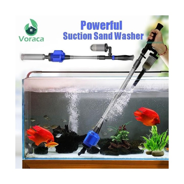 Leistungsstarker elektrischer Wasserwechsler für Aquarien, Sandwäscher, Vakuumsiphon, betriebener Kiesreiniger, Aquarium-Rein