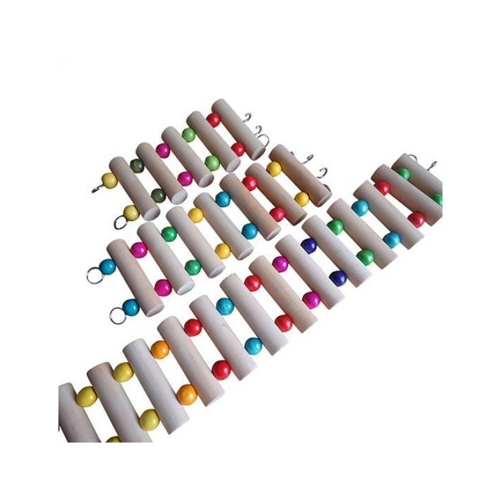 Hamster Papagei bunte Kletterleiter Brücke Biss Spielzeug Sittich Schaukel Vogel Spielzeug 6cm by 30cm