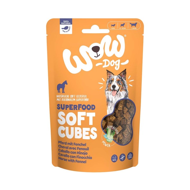 WOW SUPERFOOD Soft Cubes Pferd mit Fenchel 150g