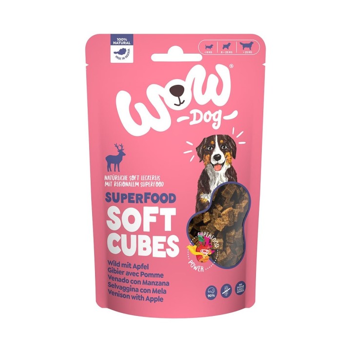 WOW SUPERFOOD Soft Cubes Wild mit Apfel 150g