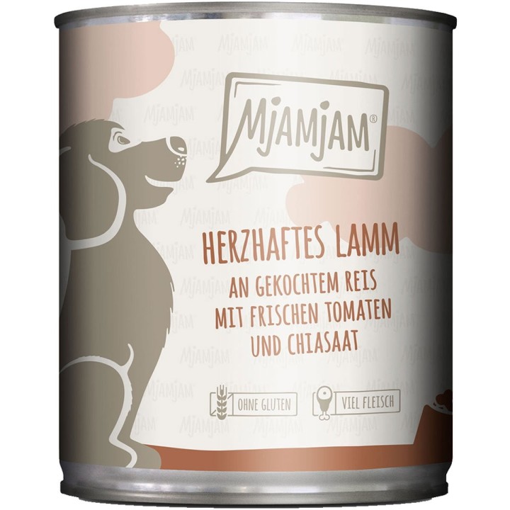 MjAMjAM herzhaftes Lamm an gekochtem Reis mit frischen Tomaten 6x800g