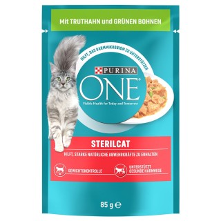 PURINA ONE SterilCat - Truthahn & grüne Bohnen (26 x 85 g)