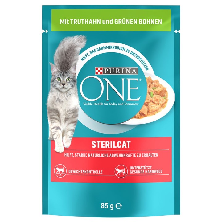 PURINA ONE SterilCat - Truthahn & grüne Bohnen (26 x 85 g)