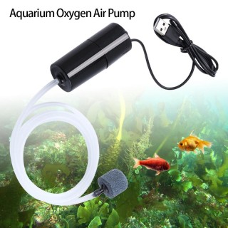 5V 1W Mini Aquarium Sauerstoff Luftpumpe Aquarium USB Silent Air Kompressor Tragbare Angeln Oxygener schwarz