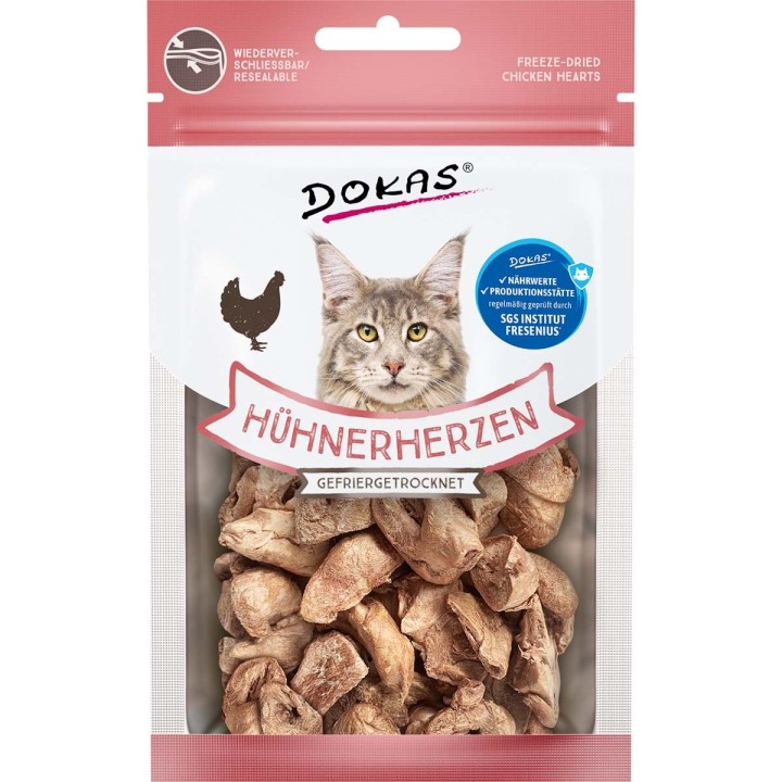 Dokas Hühnerherzen gefriergetrocknet 15g