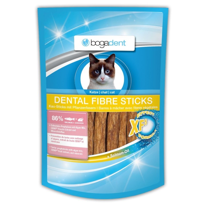 bogadent DENTAL FIBRE STICKS Lachs Katze 50g