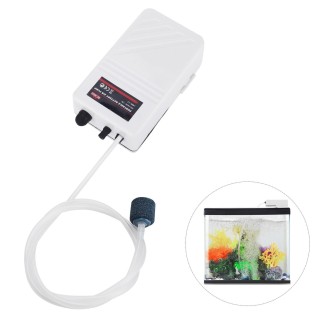Aquarium-Luftpumpen-Sets, Sauerstoff-Luftpumpe mit Schlauch-Luftstein für Aquarien, batteriebetrieben schwarz