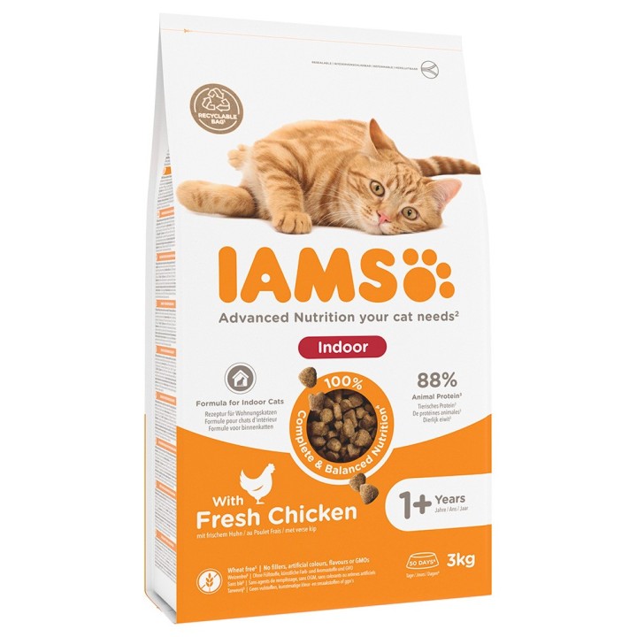 IAMS Advanced Nutrition Indoor Cat mit Huhn - 3 kg