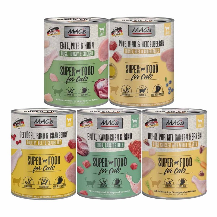 MAC's Cat Fleischmenü 30x800g Mixpaket 1