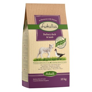 Sparpaket Lukullus 2 x 10/15 kg - Adult Barbarie-Ente & Lamm (2 x 10 kg)