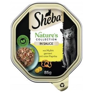 Sheba Nature's Collection in Sauce mit Huhn garniert mit roter Paprika
