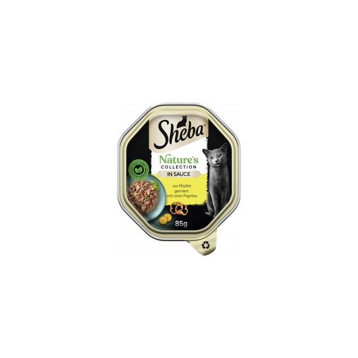 Sheba Nature's Collection in Sauce mit Huhn garniert mit roter Paprika