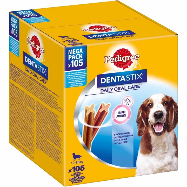 Pedigree DentaStix für mittelgroße Hunde 105 Stück (15x7)