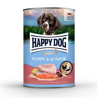 Happy Dog Sensible Puppy Huhn, Lachs & Kartoffel Dose 6x400g