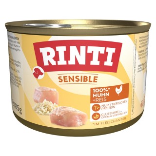 Sparpaket RINTI Sensible 24 x 185 g - Huhn & Reis
