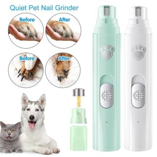 Haustier-Nagelschleifer, wiederaufladbar, 2 Geschwindigkeiten, 3 Schleifanschlüsse, geräuscharm, USB-Aufladung, Fellpflege, t