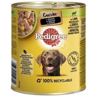 Pedigree Cuisine in Sauce mit Lamm, Nudeln und Karotten