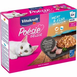 Vitakraft Poésie®Déli Gelée Meat&Fish MSC 6x85g