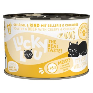 Sparpaket Lucky Lou Adult 24 x 200 g - Sterilized Geflügel & Rind