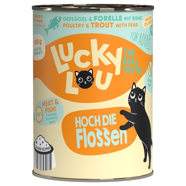 Sparpaket Lucky Lou Adult 24 x 400 g - Geflügel & Forelle