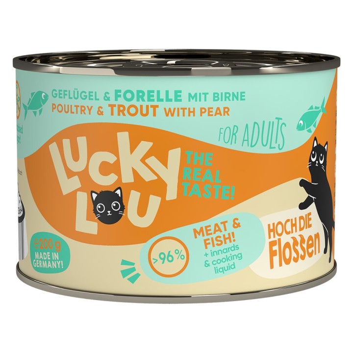 Lucky Lou Adult 6 x 200 g - Geflügel & Forelle