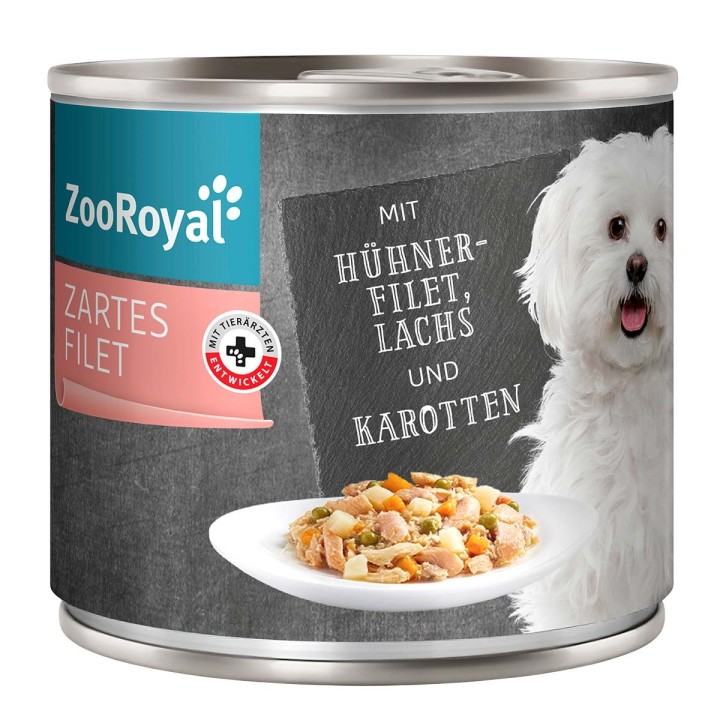 ZooRoyal Hühnerfilet mit Lachs & Karotten 6x140g