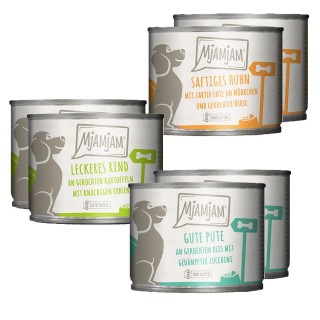 MjAMjAM Mixpaket I Huhn&Ente, Rind, Pute 6x200g