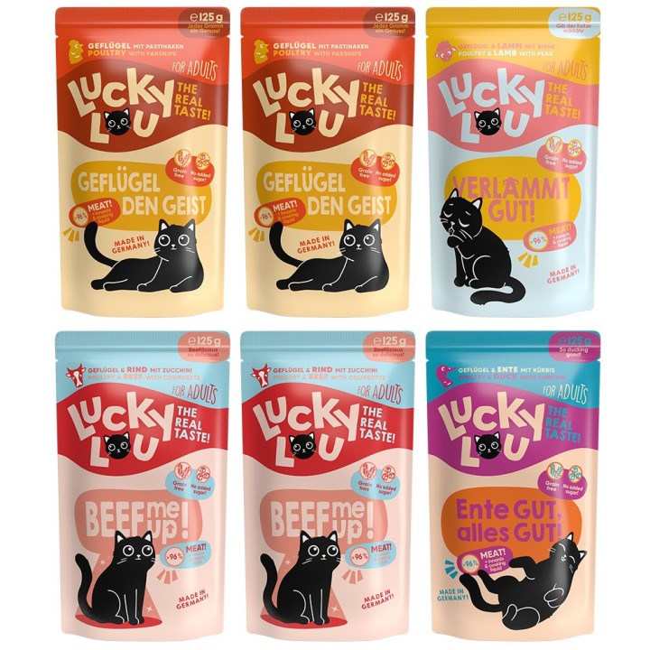 Lucky Lou Adult Probiermix 6 x 125 g - Tasty-Mix