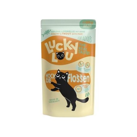 Lucky Lou Hoch die Flossen Geflügel & Forelle mit Birne