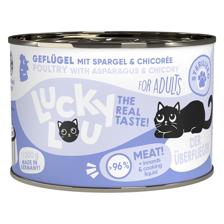 Sparpaket Lucky Lou Adult 24 x 200 g - Sterilized Geflügel