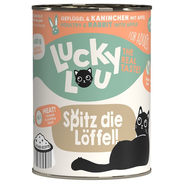 Sparpaket Lucky Lou Adult 24 x 400 g - Geflügel & Kaninchen