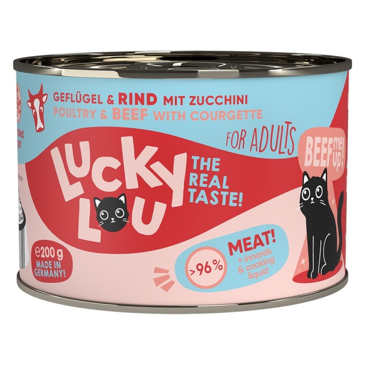 Lucky Lou Adult 6 x 200 g - Geflügel & Rind