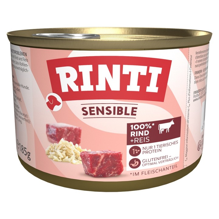 Sparpaket RINTI Sensible 24 x 185 g - Rind & Reis