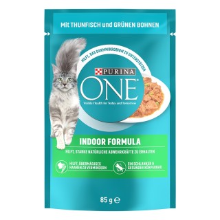 PURINA ONE Indoor Formula - mit Thunfisch & grünen Bohnen (13 x 85 g)