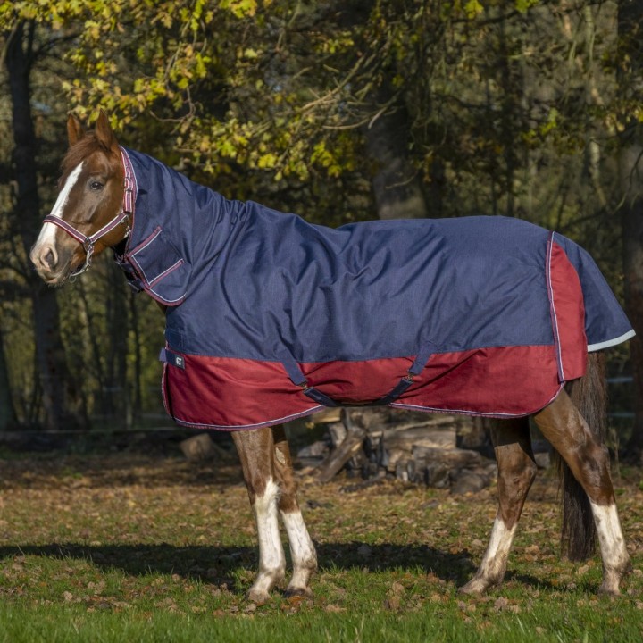 Equithème Tyrex 1200D 200g Combo - marineblau/bordeauxrot