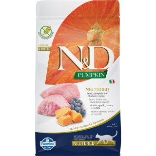 N&D Cat Pumpkin Lamm, Kürbis & Heidelbeere für kastrierte Katzen 1,5kg