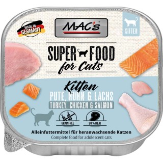 MAC's Cat Kitten Pute, Huhn & Lachs 16x100g