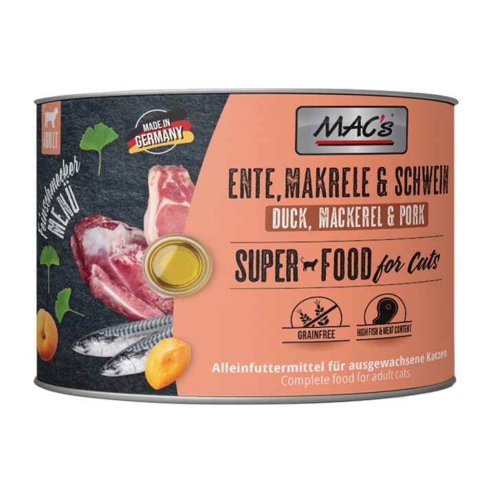 MAC's Cat Feinschmecker Ente, Makrele & Schwein 6x200g