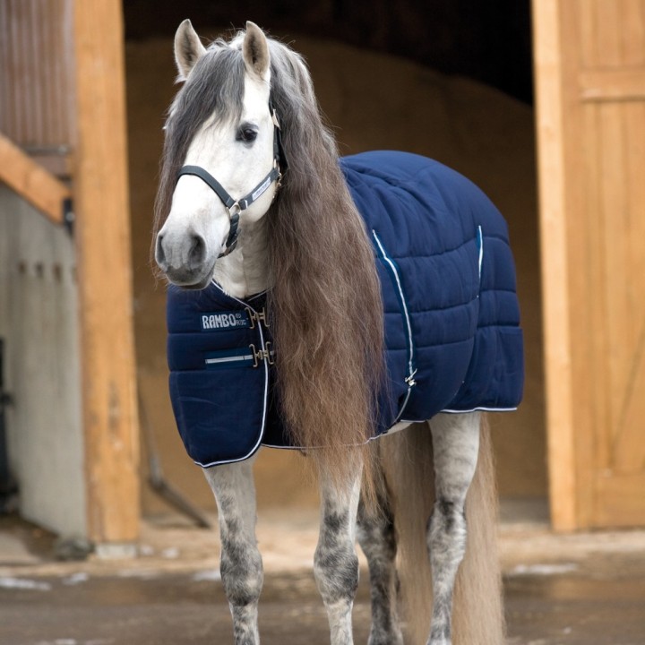Horseware Rambo Stable Rug 400g - Navy/Navy