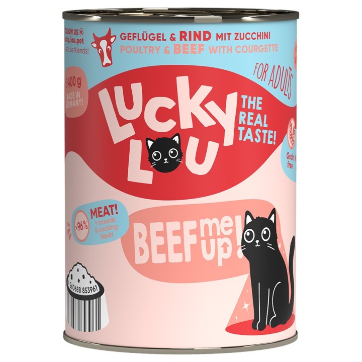 Sparpaket Lucky Lou Adult 24 x 400 g - Geflügel & Rind